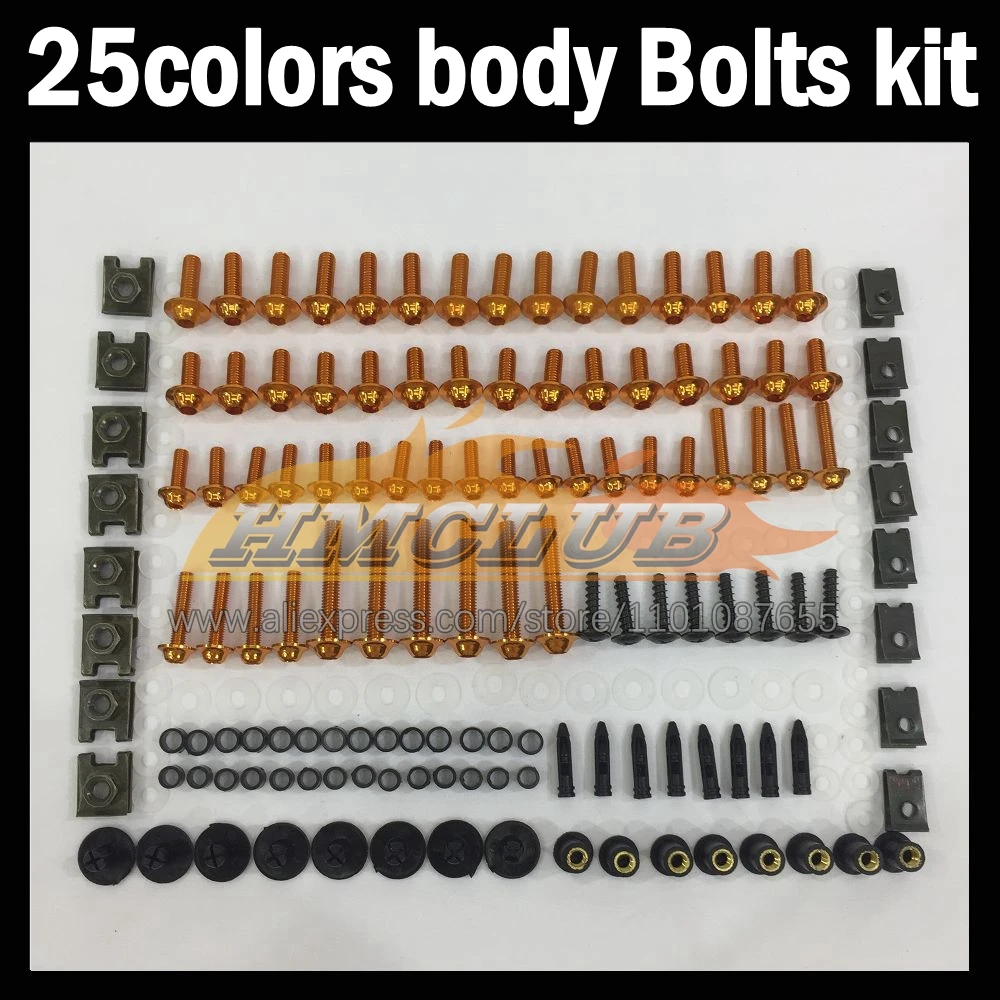 268ps Full Screws Kit Body bolt For Aprilia RS4 RS 125 RS-125 RS125 1999 2000 2001 2002 2003 2004 2005 Fairing bolts screw NutS