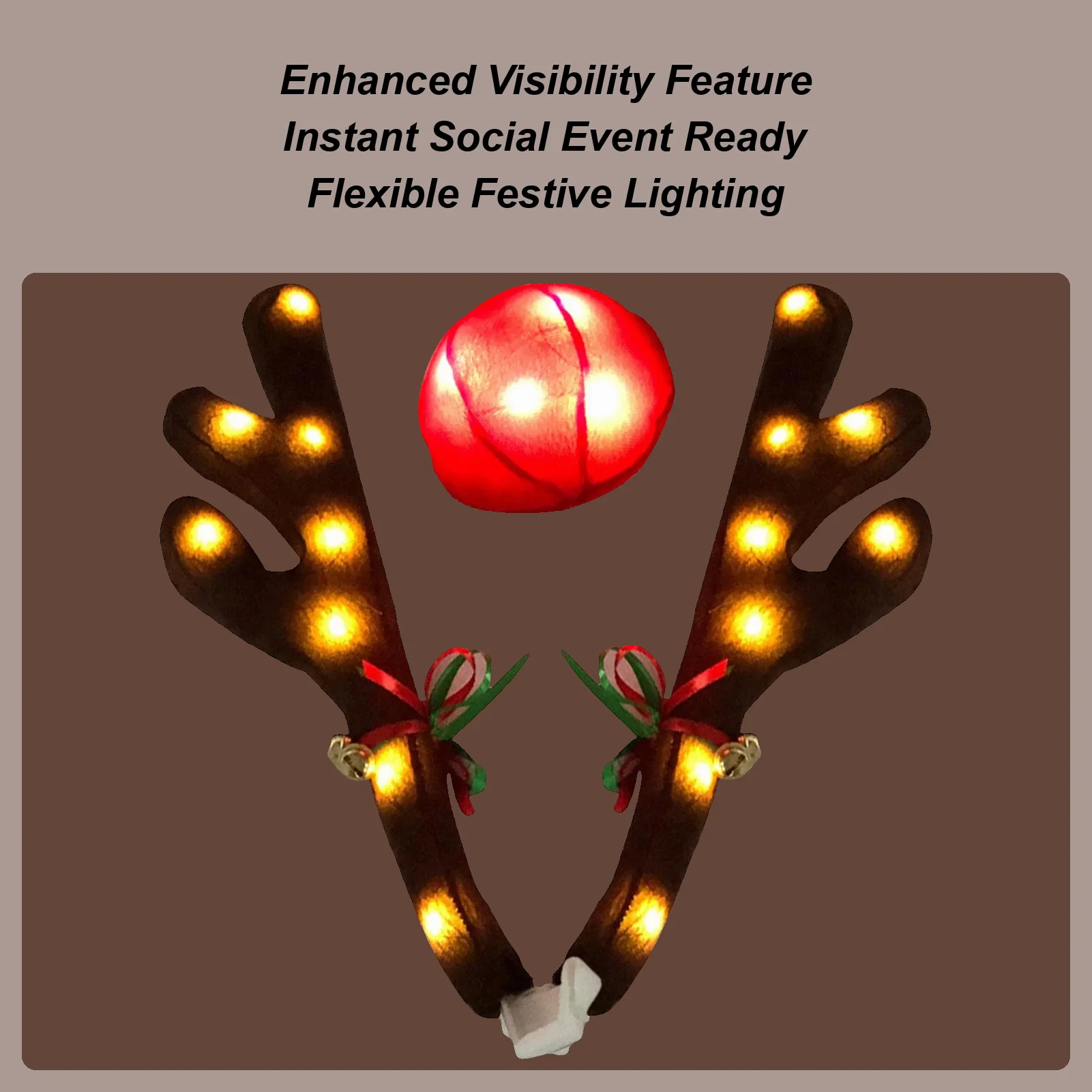 

Christmas Lights For Car Exterior Cute LED Holiday Supplies With Jingle Bells Christmas Car Decor For Travel Daily Special