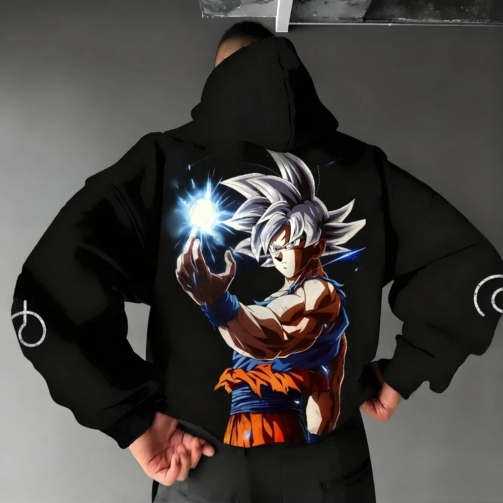 Dragon Ball Hoodie Musim Gugur/Dingin Baru Anime Co-branded Pria dan Wanita Longgar Kasual Hip-hop Amerika Sweater Atasan Orang Tua-Anak