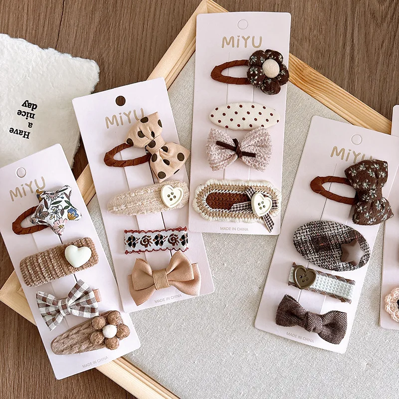 

Набор милых заколок-бантиков с цветами для женщин, девочек и детей, аксессуары для волос, заколки-невидимки, головные уборы, украшения для волос