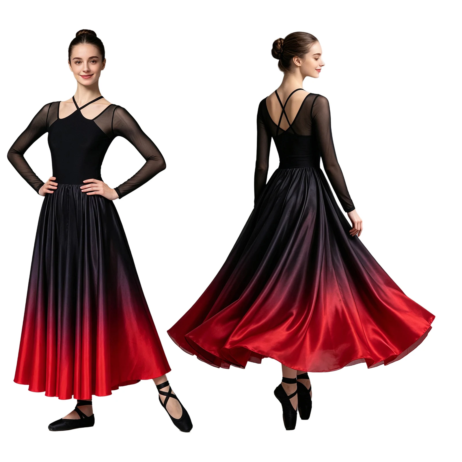 women-classical-dance-costume-sheer-mesh-long-sleeve-satin-flamenco-waltz-lyrical-dance-swing-dress-built-in-briefs-dancewear