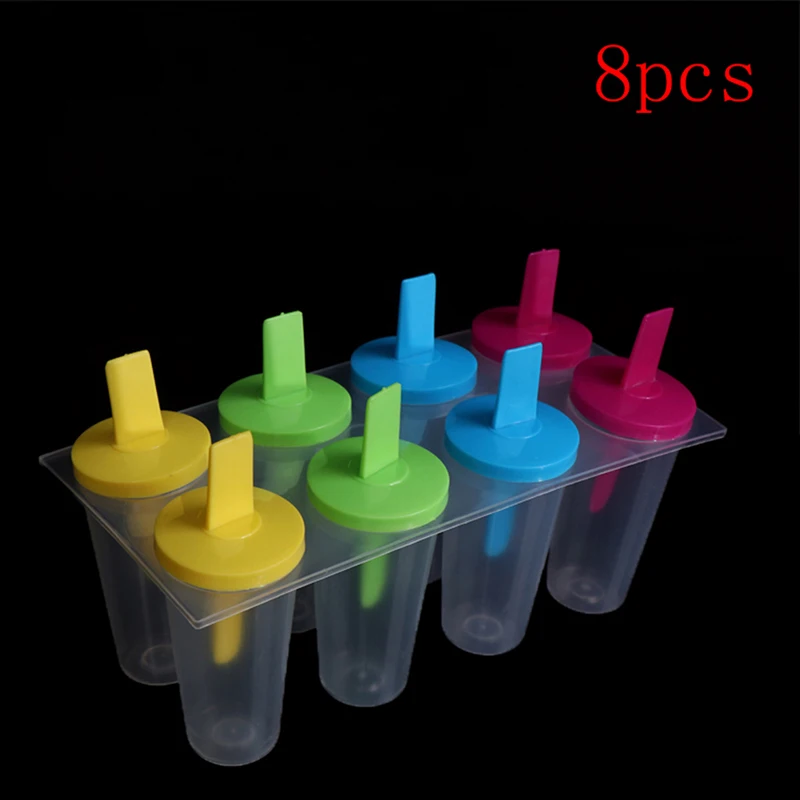 7Pcs/8Pcs Ice Cream Lolly Maker Form DIY Pop Mould Frozen Popsicle Yogurt Molds Tools