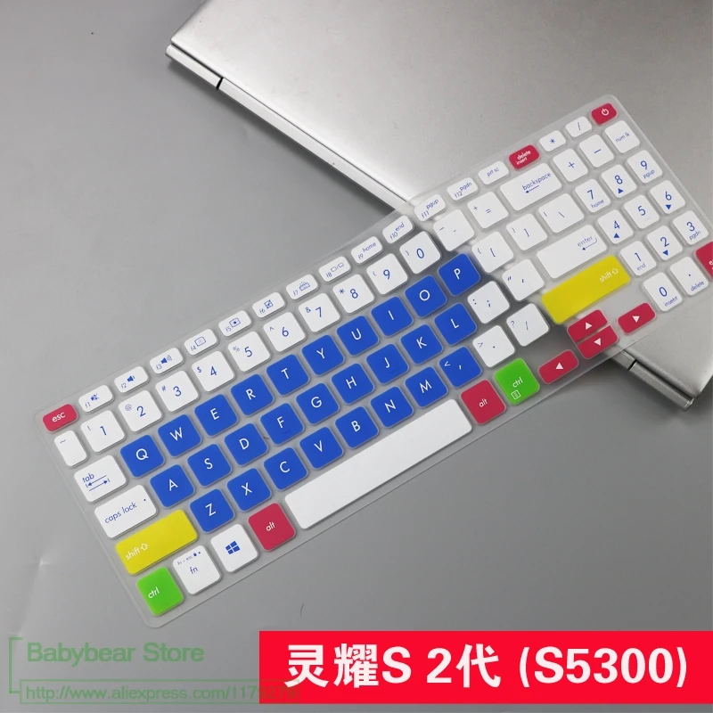 15 inch Keyboard protector skin Cover For Asus S5300 S5300UN S5300UF S5300U 15.6 inch