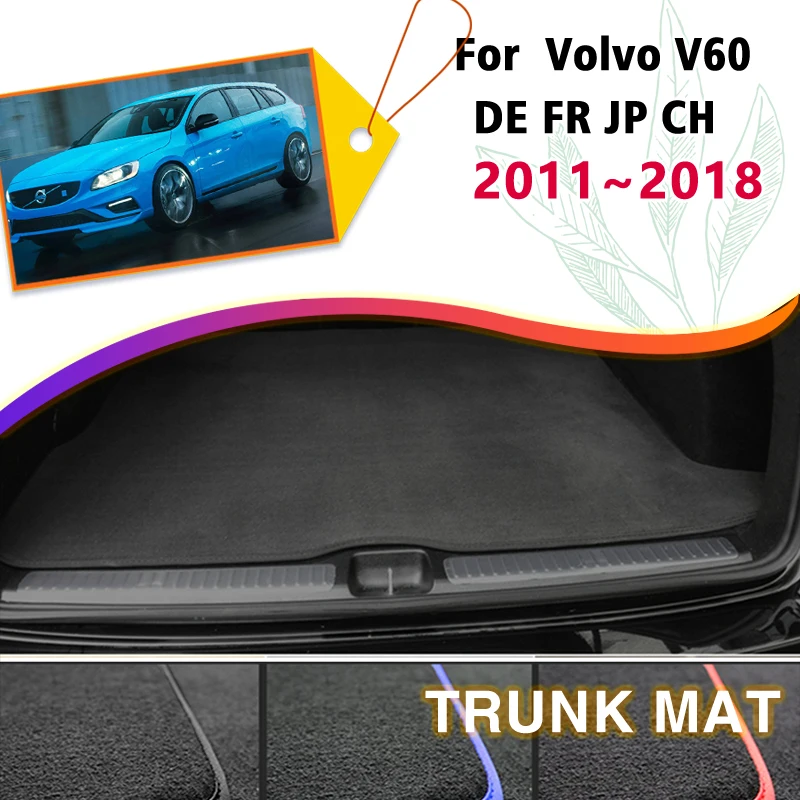 

Rear Trunk Mats For Volvo V60 DE FR JP CH 2011~2018 2012 2013 Boot Cargo Liner Tray Trunk Luggage Floor Pads Auto Accessories