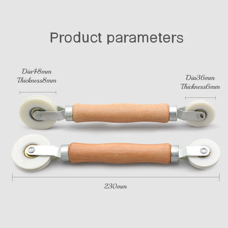 Tira de luces Led COB, herramienta de rodillo de madera maciza de 6-8mm para lámpara de línea de perfil de aluminio, herramienta de fijación de