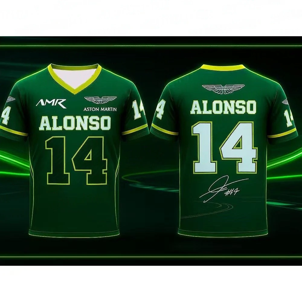 

Aston Martin 3D Street T-shirt Quick-Drying Motorcycle Jersey Silverstone Race Edition Spanish Racer Lance Stroll 18 Kit Fans