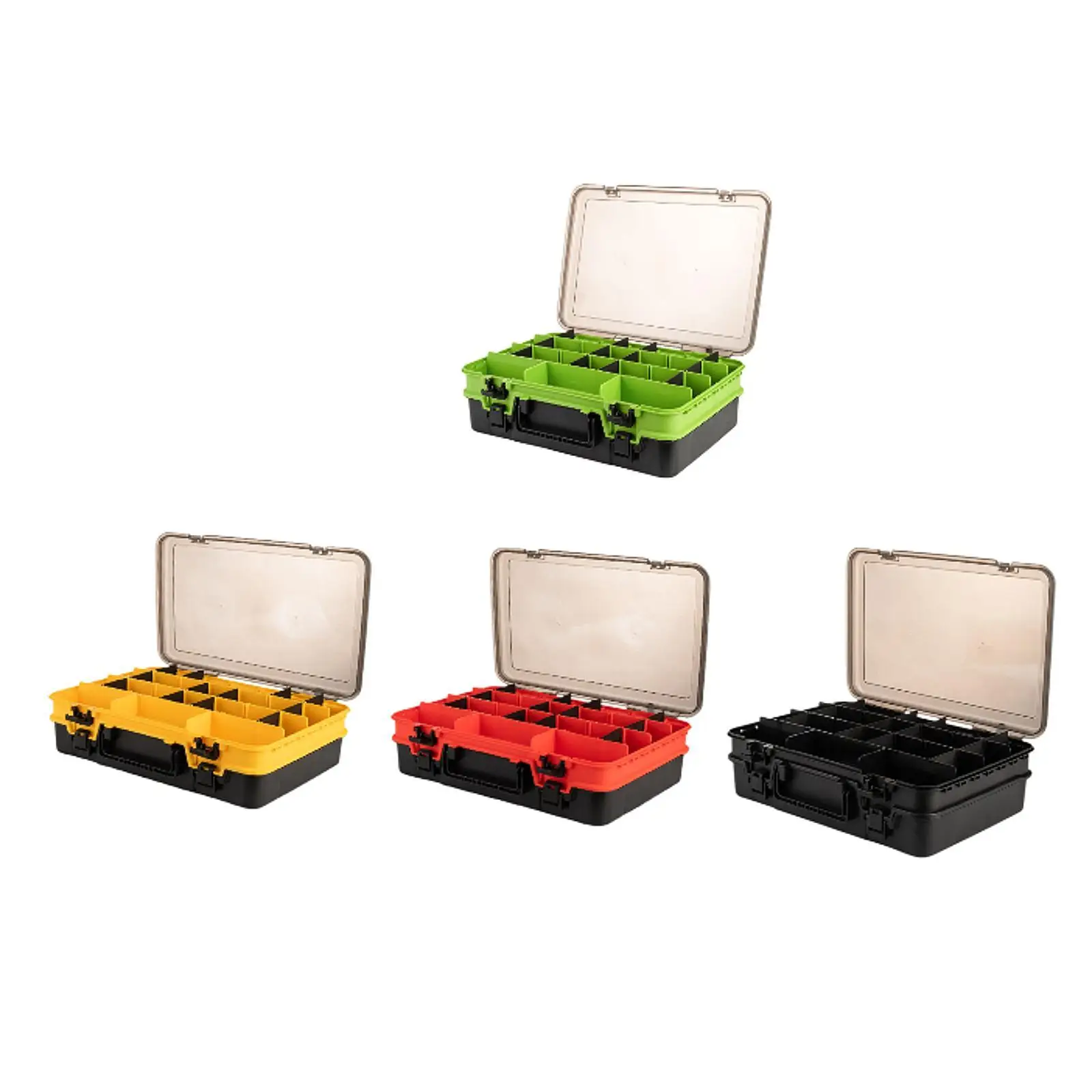 

Double-layer Fishing Tool Box Fishing Box W/ Detachable Dividers Easy to Carry & Store Fishing Tackle Organizer for Saltwater