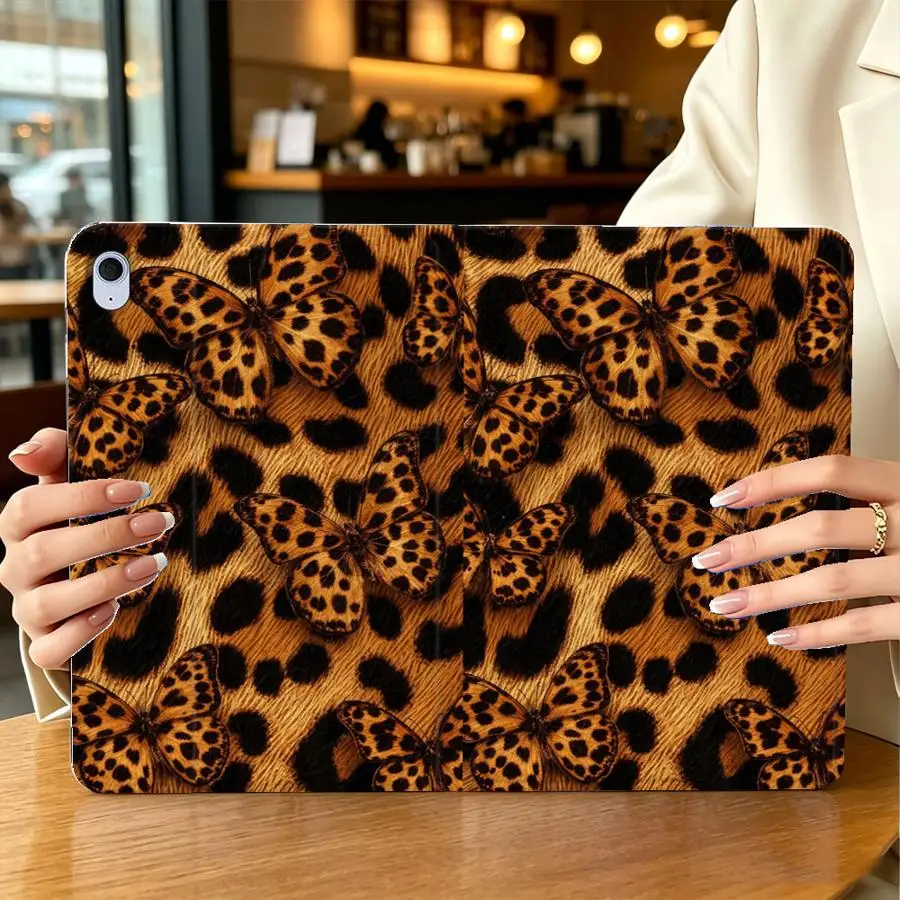Case for Samsung Galaxy Tab S7 S8+ S11 S10 Plus A8 A7 Lite S9+ S10 Lite S10FE A11 A9Plus S9 FE with Pencil Slot Brown Zebra