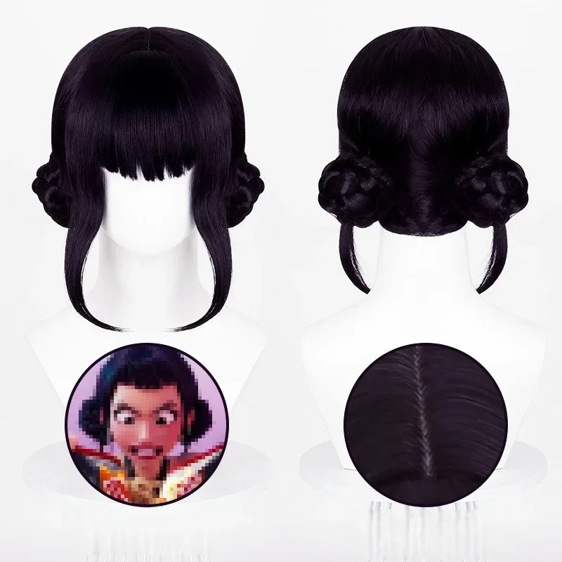 trendy KPOP Devil Hunter Rumi purple role-playing wig Halloween party wig heat-resistant synthetic wig daily Halloween gift