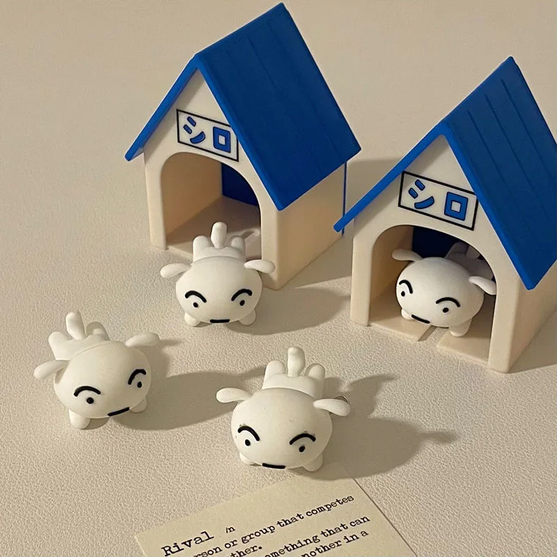 Crayon Shinchan Series Nohara White Keychain House Key Rack Wall Door Table Anti-damage Little White Creative Gift Decoration