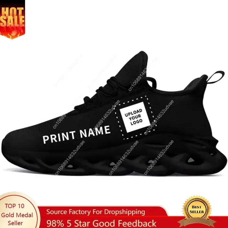 

Custom Solid Color Sneakers Mens Womens Print With Your Need Personalized Running Walking Tennis White Black Sports Shoes