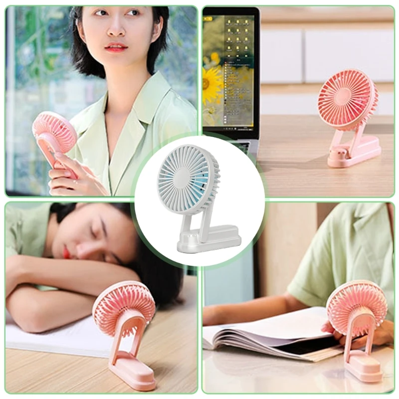 Handheld Fan,Rechargeable Hand Fan, Small Battery Operated 46 Hours USB Foldable Fan Pocket Fan 3 Speed