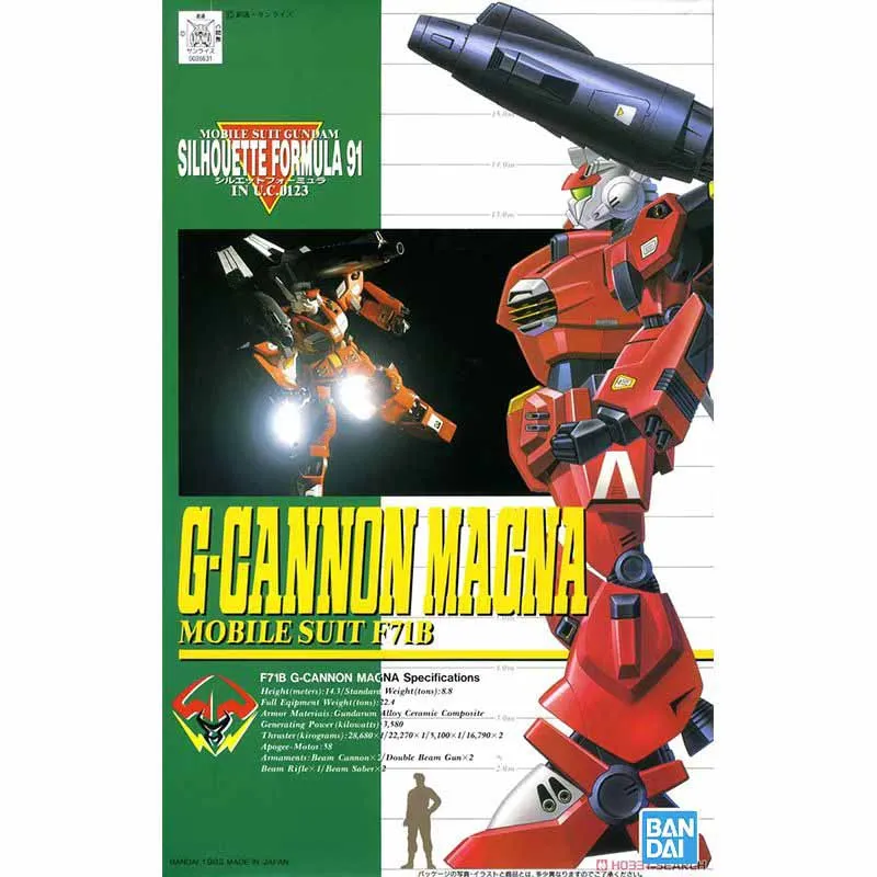 Bandai Gundam Model Kit TV 1/100 Silhouette Formula 91 G-Cannon Magna Figurka Akcji Gunpla Zestaw do Składania Figurki Anime Zabawki Prezent