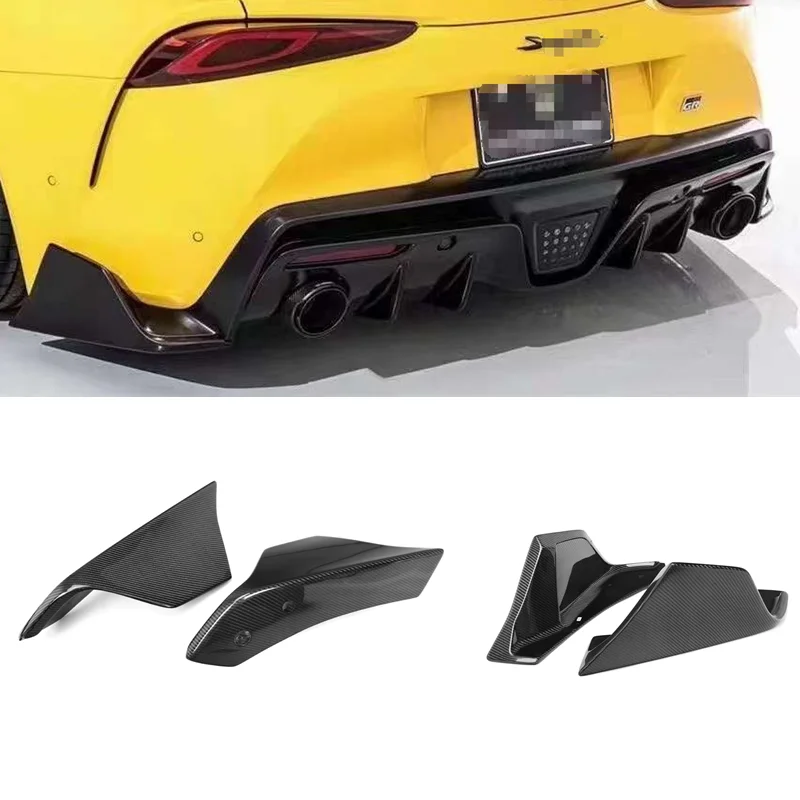 V Style Carbon Fiber Rear Splitter Trim For Toyota A90 Supra 2019+ Replacement rear splitter