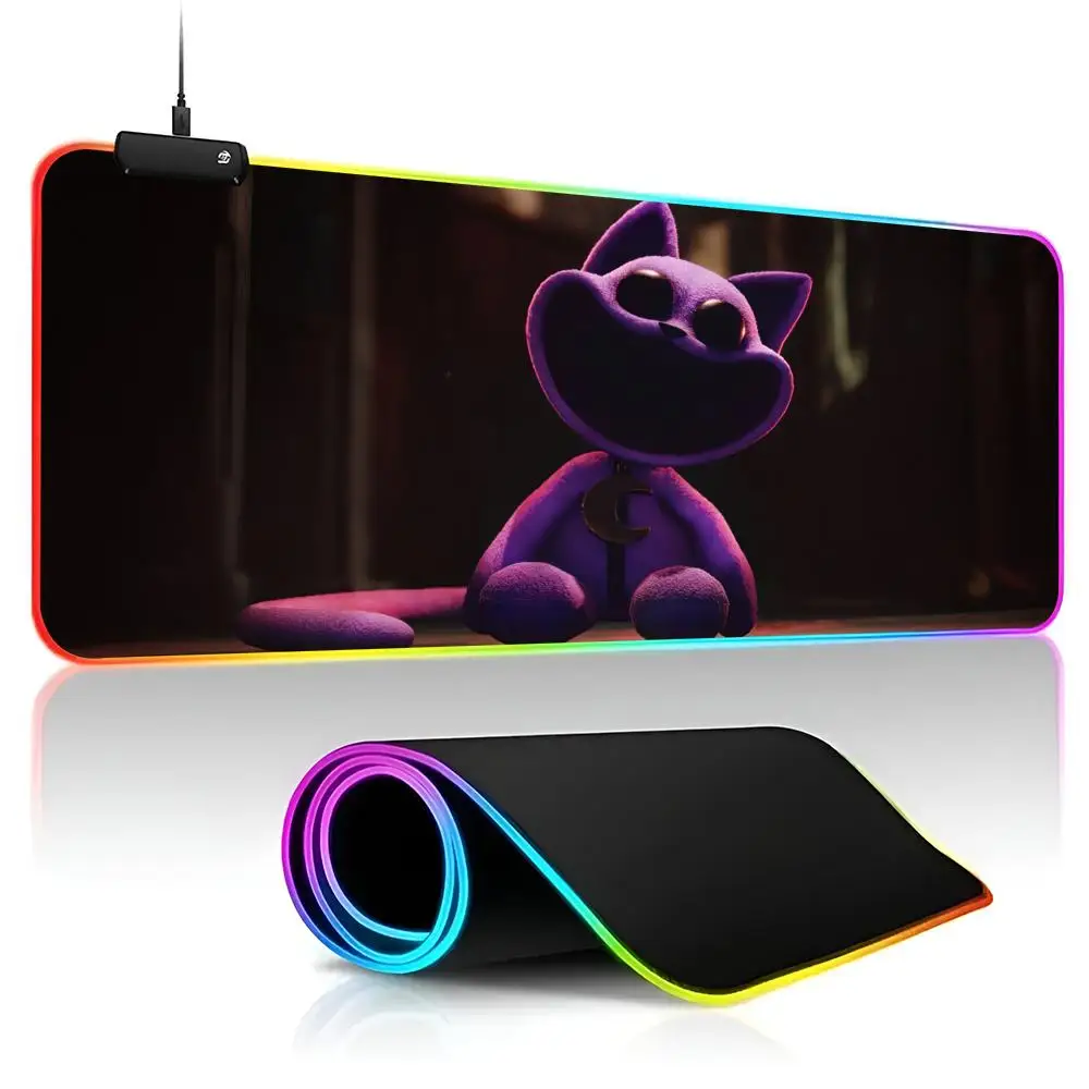 P-Poppies-P-Playtimes-es Mouse Pad Gamer RGB Deskmat Keyboard Mat Gaming Laptops LED Mousepad Desk Protector Anime Mause Mats