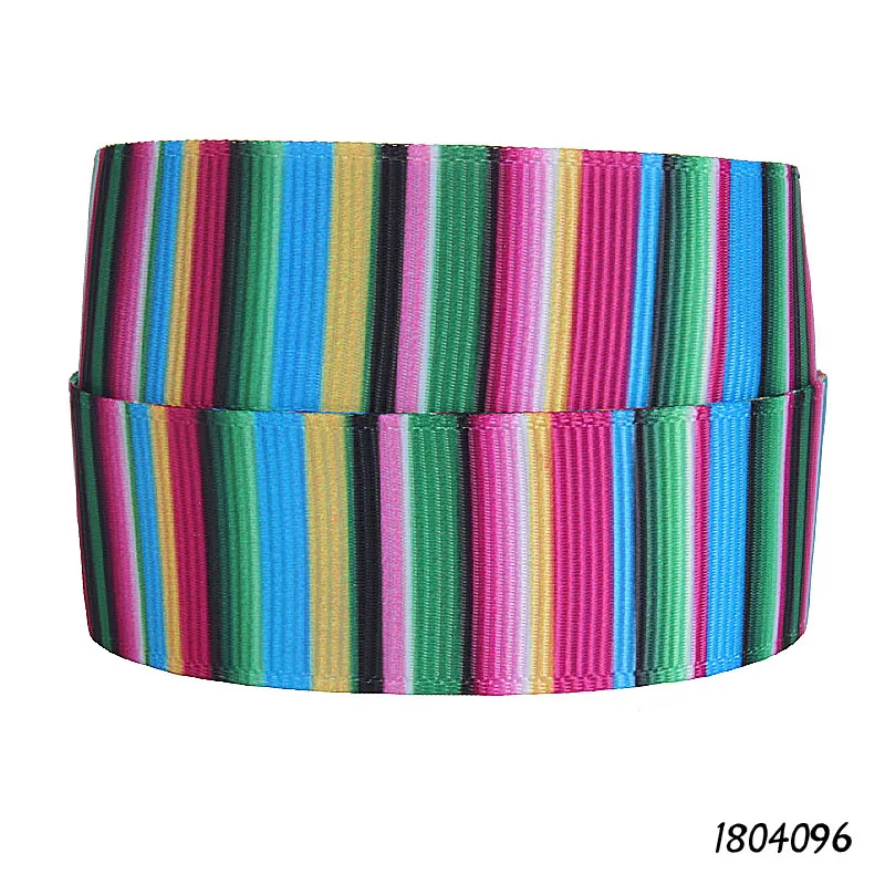 5Yards Mexican Striped Ribbon Printed Cartoon Grosgrain Ribbon for Hairbows DIY Sewing Materials