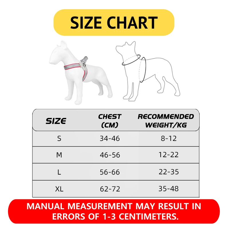 Reflective Dog Harness Y Shape Saddle Style Breathable Pet Harness French Bulldog Chest Strap Adjustable for Small Large Dogs