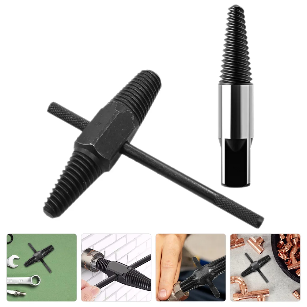 

Stripped Screw Removal Tool Dual-Head Screw Extractor for Water Pipes High-Strength Metal Easy to Use Plumber Tools
