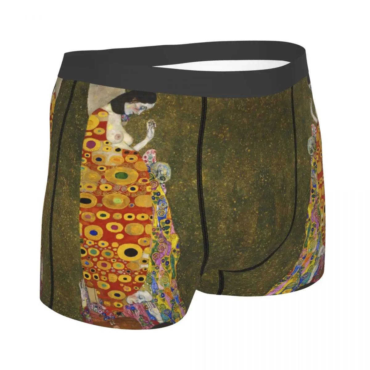 Slip Boxer da uomo Gustav Klimt The Kiss, biancheria intima altamente traspirante, pantaloncini con stampa 3D di alta qualità regali di compleanno