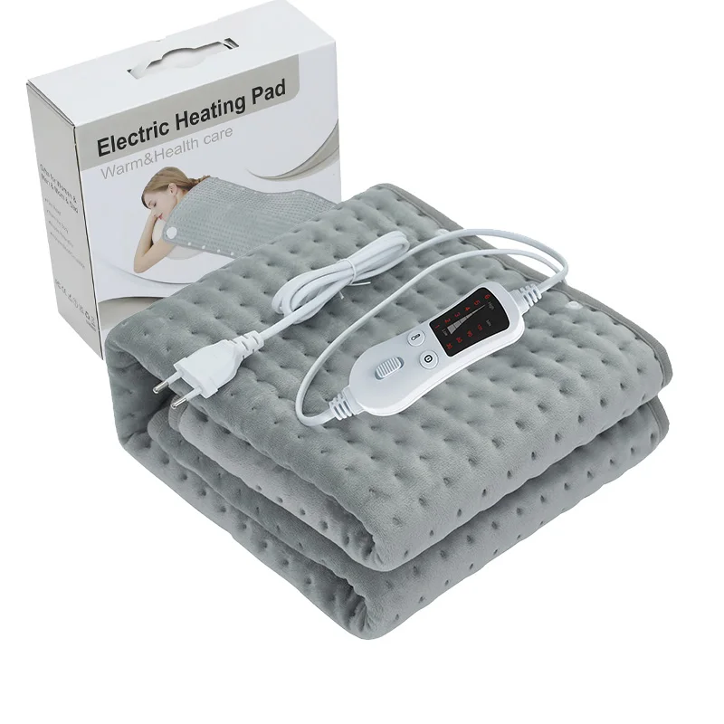 

Quilted 50x100cm Washable Heated Pad 6 Heat Levels Adjustable Temperature Control Overheat Protection Four Seasons Home Use Snap