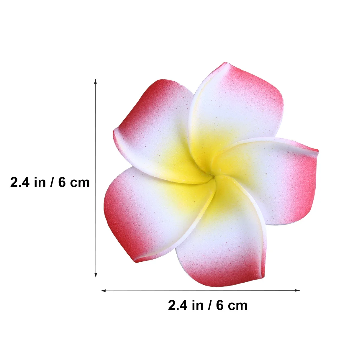 

100pcs 6Cm Foam Plumeria Flower Red Artificial Hawaiian Frangipani For Wedding Party Decor Craft Beads Pendant Decoration