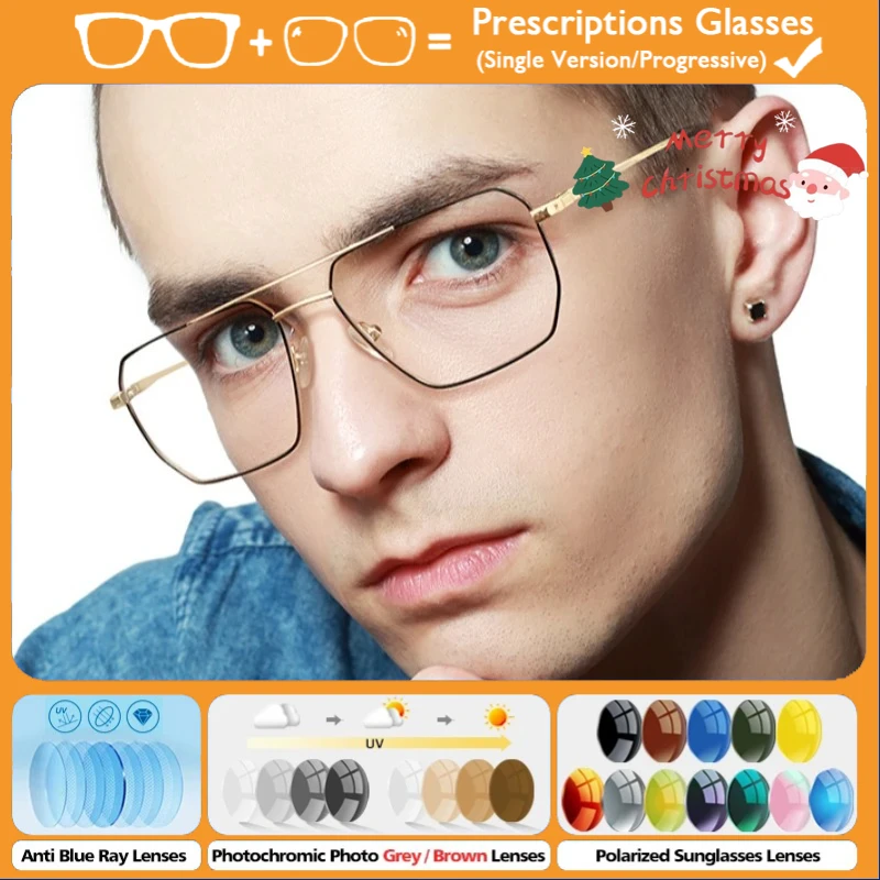 

KUXA Ретро квадратные синие светоблокирующие компьютерные очки мужские фотохромные большие оправы оптические линзы по рецепту очки