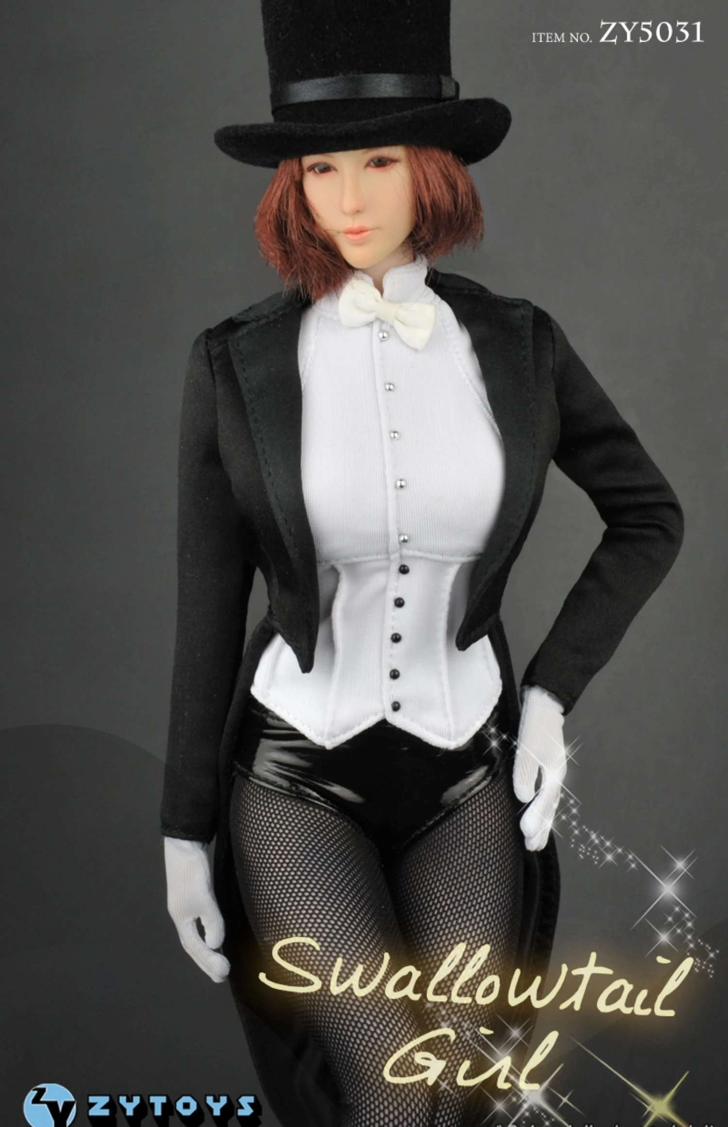 ZYTOYS 1:6 ZY5031 Swallowtail Girl Woman's Tuxedo Clothes Suit Fit for 12'' TBLeague JIAOU Action Figure Body