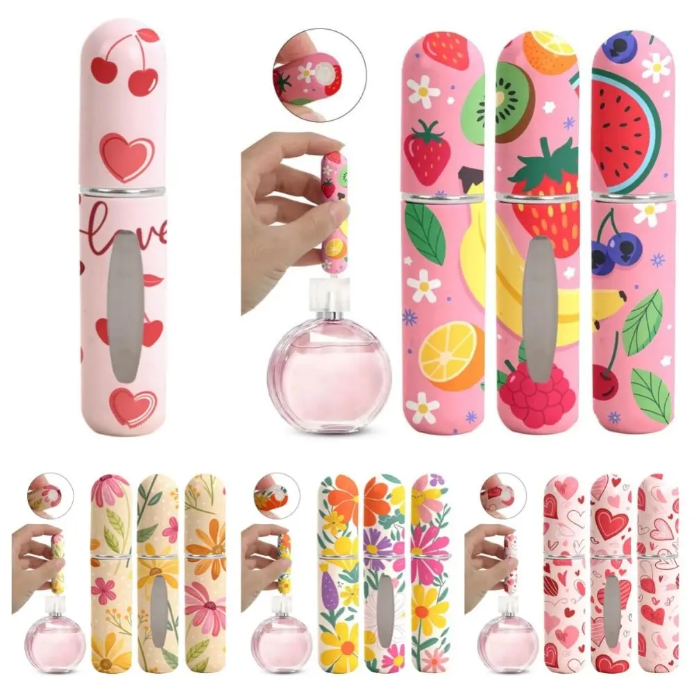 5ml Mini Perfume Bottle Essential Oil Alcohol Spray Atomizer Bottle Spray Rotating Bottle Refillable Empty Cosmetic Containers