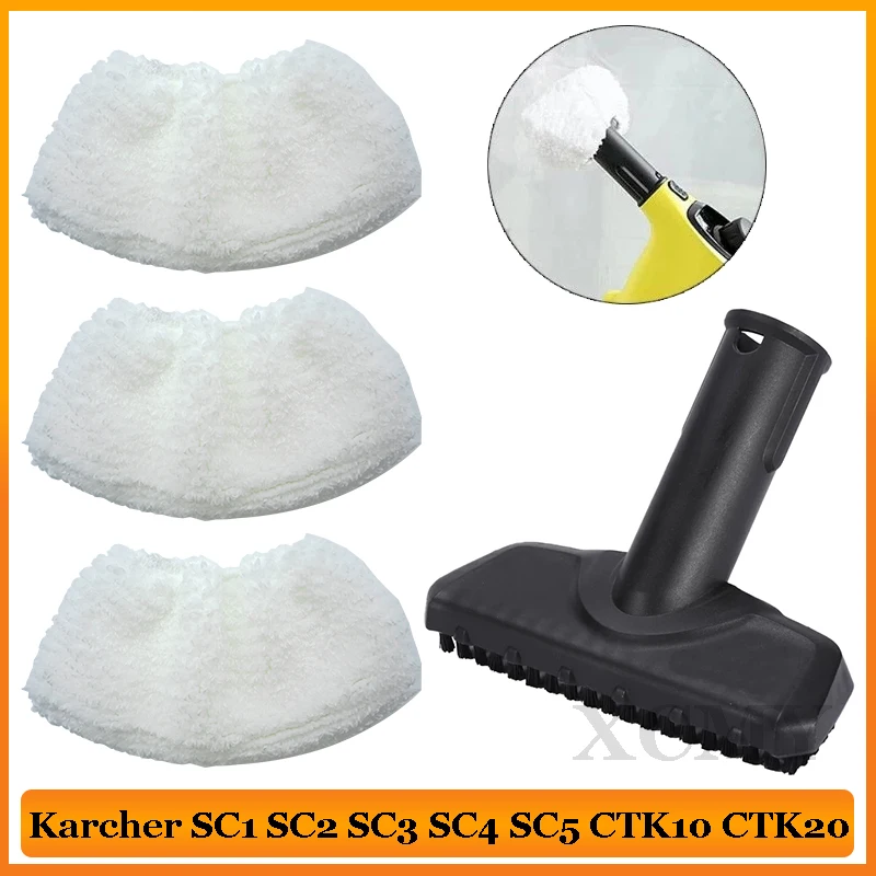 

For Karcher SC1 SC2 SC3 SC4 SC5 CTK10 CTK20 Steam Cleaner Brush Head Mop Cloth Replacement Accessories Pad Cloths Spare Parts