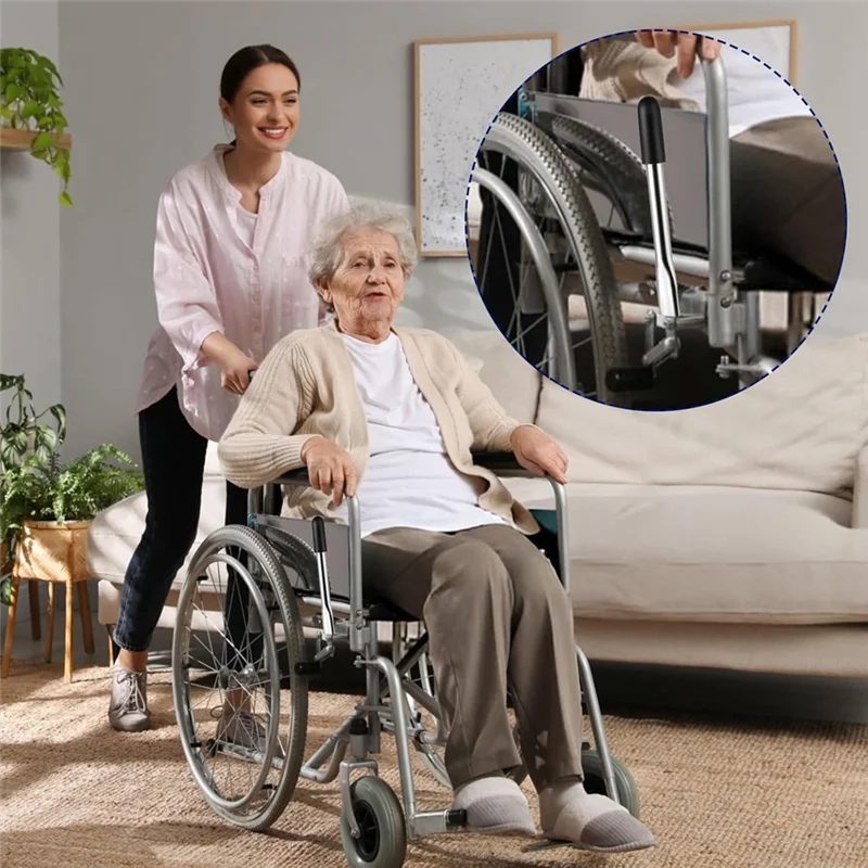 ABRE-2Pcs ملحقات مقبض فرامل الكرسي المتحرك، تمديدات فرامل الكرسي المتحرك كرسي الطاقة للكراسي المتحركة الثقيلة المستلق