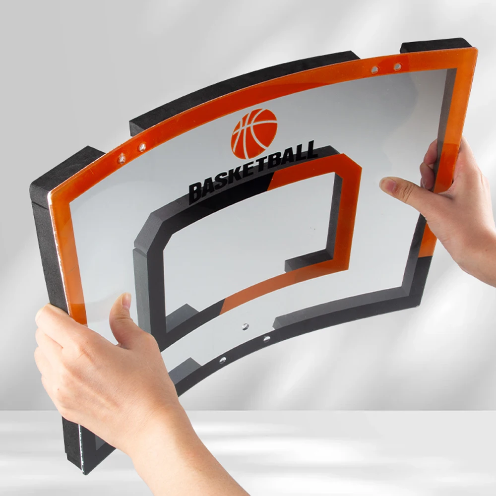 2025, an der Wand montierter Indoor-Basketballkorb, Mini-Basketballkorb aus Metall mit elektrischer Anzeigetafel und LED-Licht, Mini-Reifen