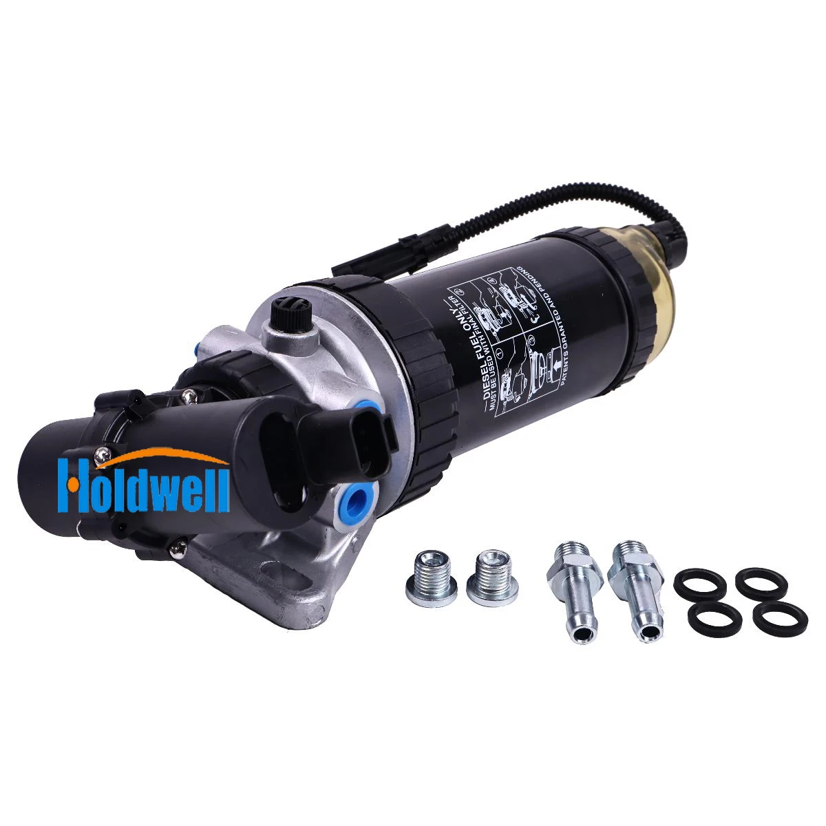 

Топливный фильтр 24 В Holdwell RE559946 для двигателя John Deere 4045 6068 210G 160GLC 180GLC 130G 210 K 444K 605K 655K 550K 650K