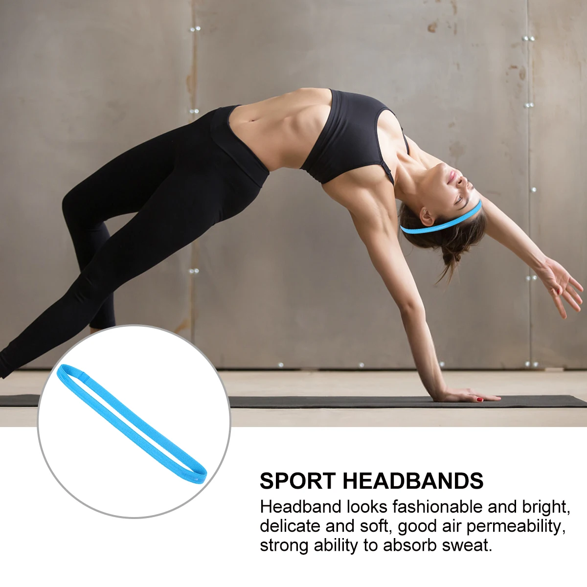 

5pcs Headbands Elastic Hair Bands for Women Men Hair Headbands Yoga Running Workout Sweatbands Soft Bright Colors