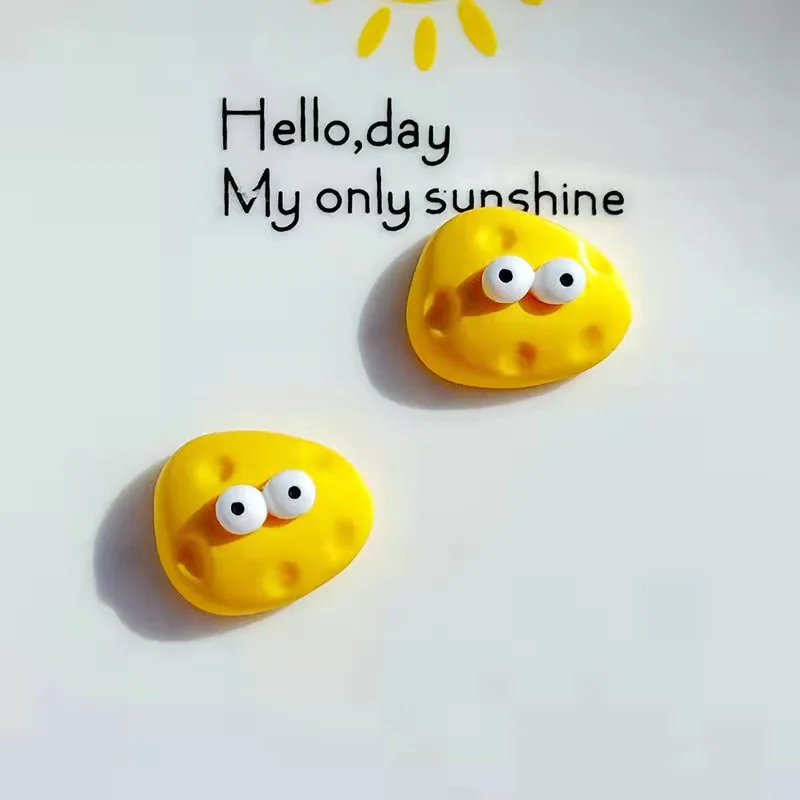 8pcs Cartoon cute eyes cheese Fridge Magnet Photo Wall message board Bulletin board decoration Magnetic stickers Home Decor