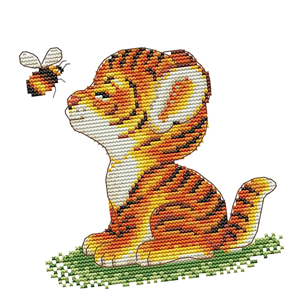 DIY Stamped Cross Stitch Kits Pre-printed 11 Count Embroidery Set Needlework Kit for Bedroom Home Craft