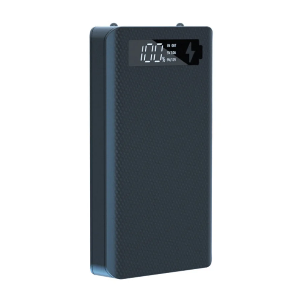 6X18650 batterijlader Box Power Bank Case 18650 batterijoplaadbox voor opladen van mobiele telefoons, standaardlader zwart