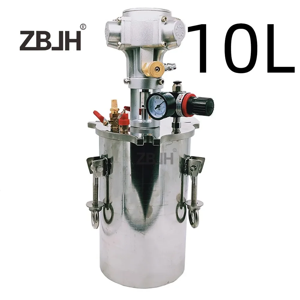 10L Pressure pots stainless steel dispenser tanks with Pneumatic mixing assembly