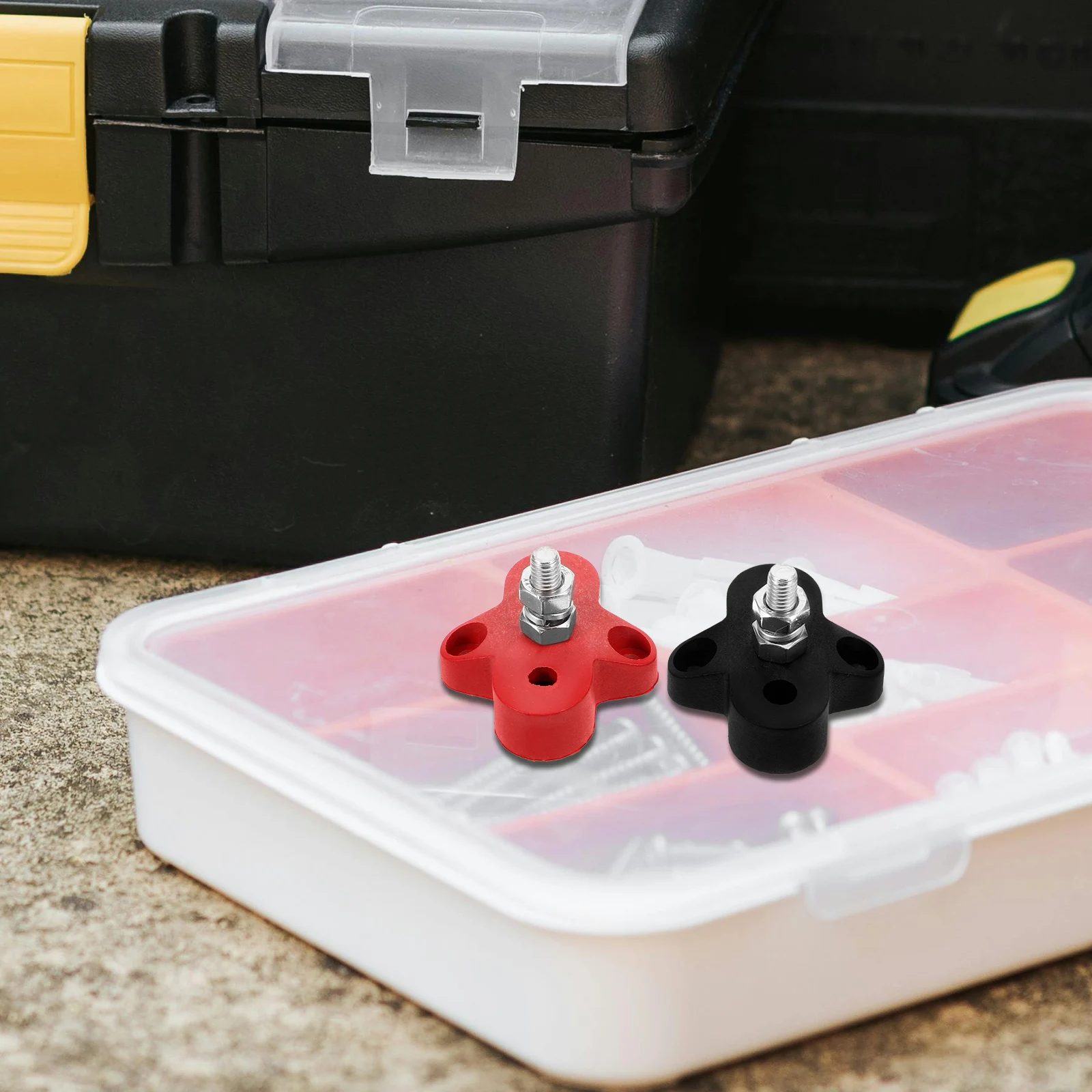 

2pcs Bus Bar Power Distribution Block Stainless Steel Brass Terminal Block For Car Marine Rv Accessories Distribution