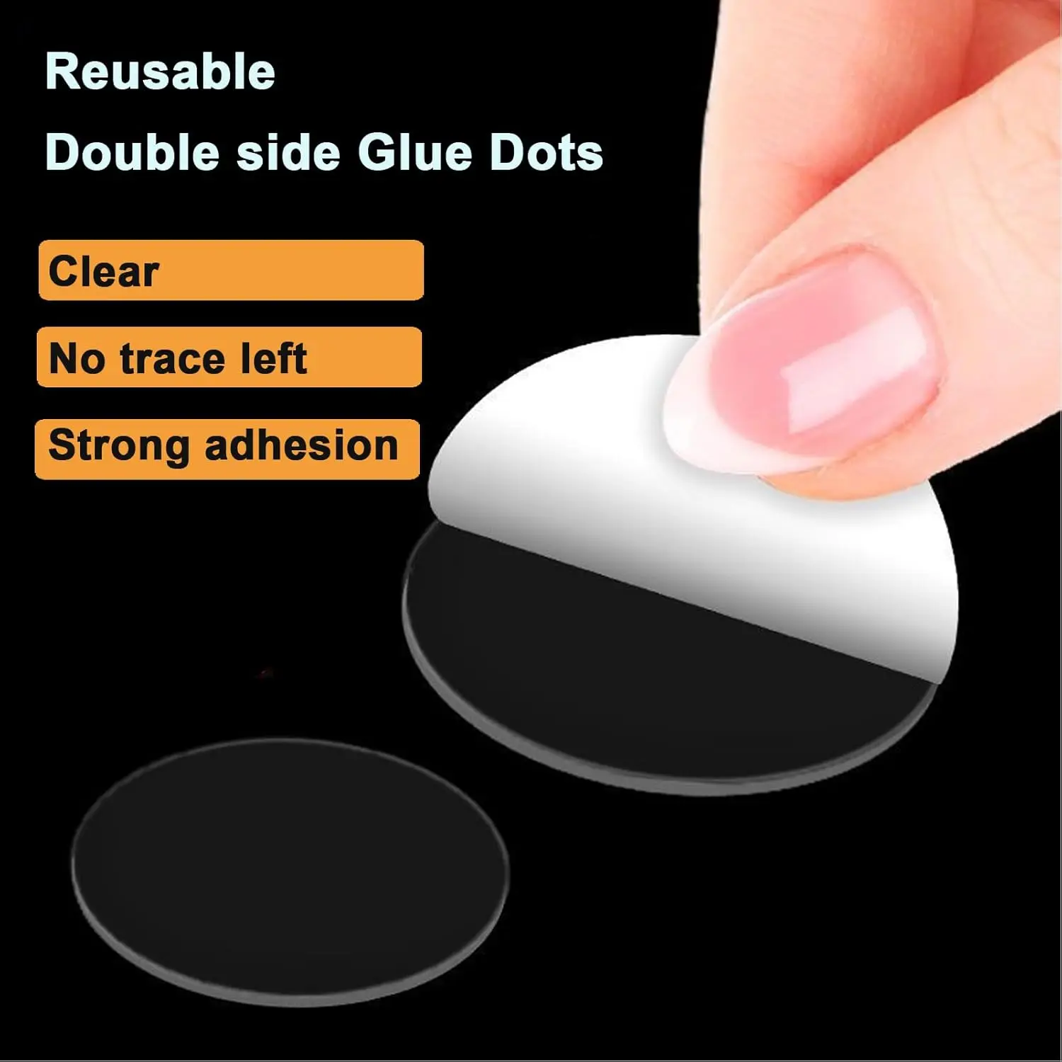 50 Dots Double Sided Adhesive Poster Clear Glue Point Tape Round No Traces Strong Adhesive Sticker For Craft DIY