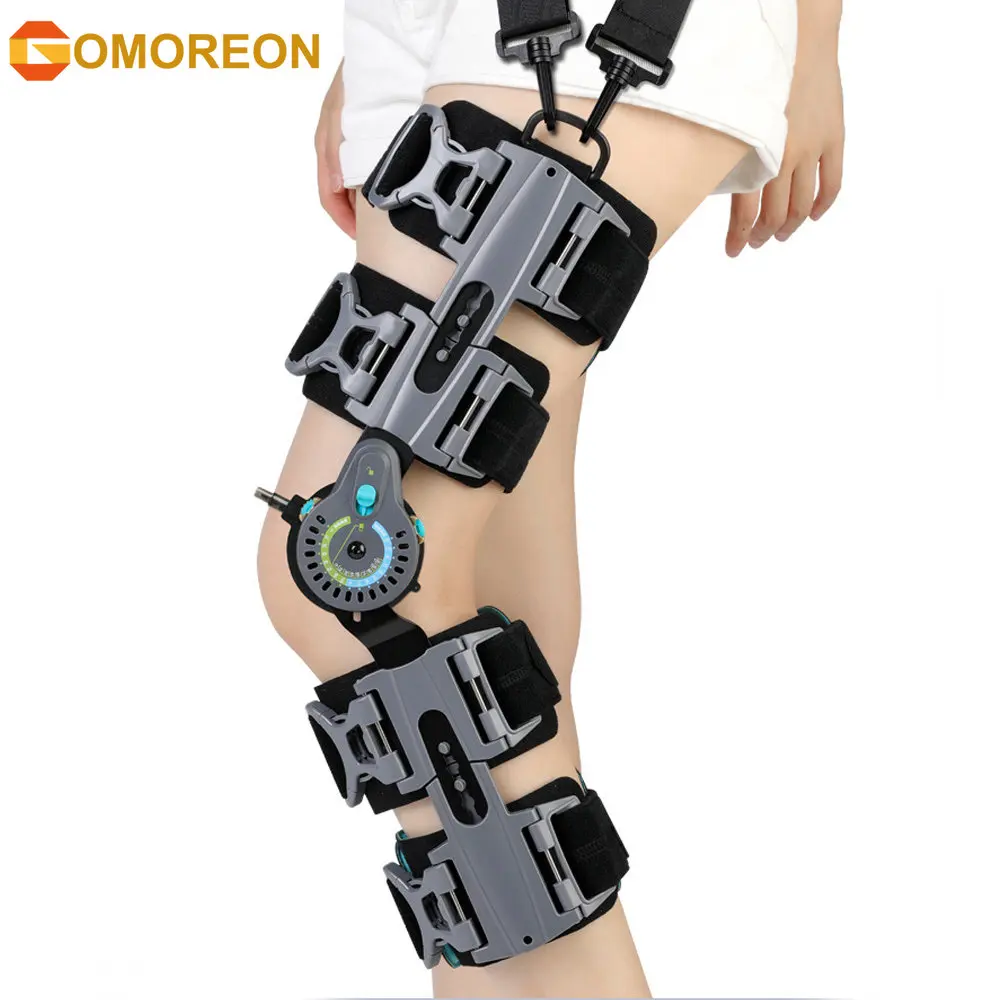 

Hinged Knee Brace ROM Knee Immobilizer Brace Leg Braces Orthopedic Patella Knee Brace Knee Immobilizer Brace Support Orthosis