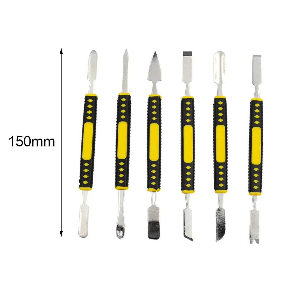 6pcs Metal Crowbar Set Pry Remover Repair Pry Bar Set Metal Spudger Hand Disassembly Blades Tool For Phone Watch Battery Open