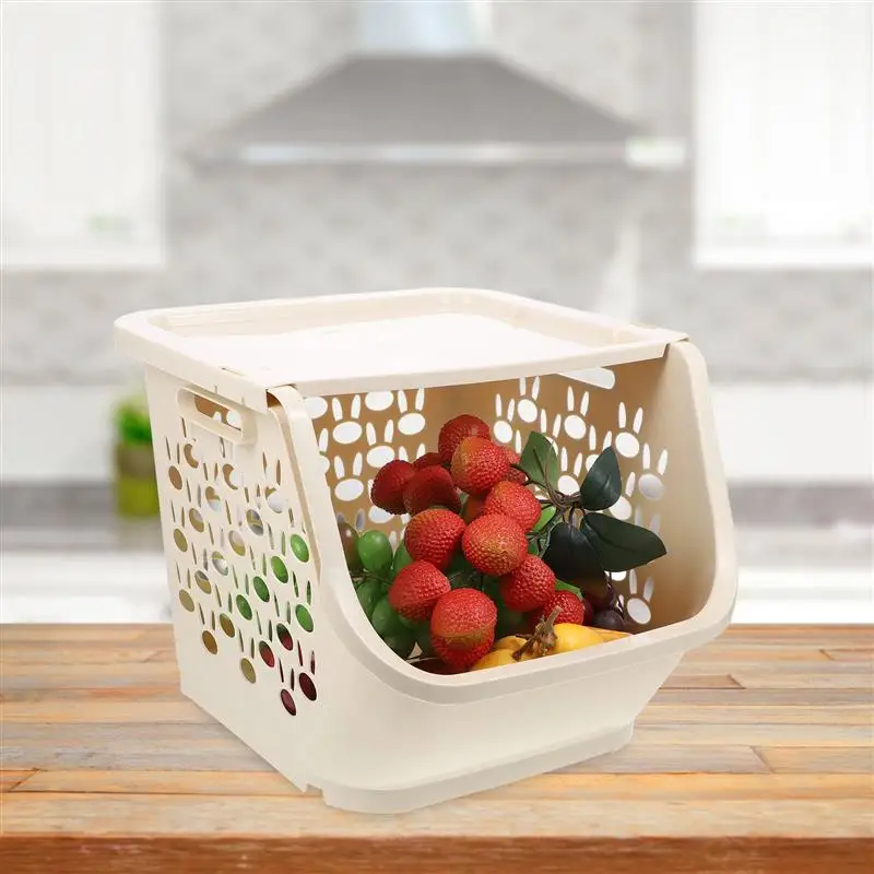 Multifunctional Plastic Food Toy Storage Shelf For Toys Kitchen Household Fruits Vegetables Washing Basket Children's Toy