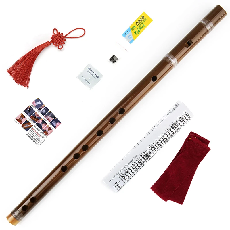 F Key Bamboo Clarinet Flute, Professional Woodwind Musical Instruments, Chinese Dizi Transversal, High Quality