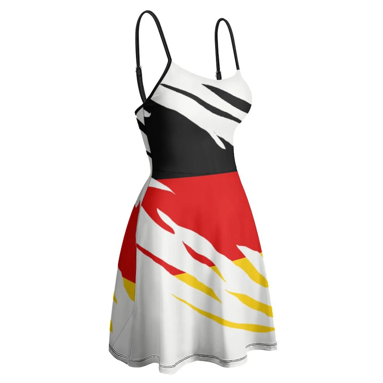 

Stylized Flag of Germany Novelty Exotic Woman's Clothing Women's Sling Dress Joke Cocktails Strappy Dress