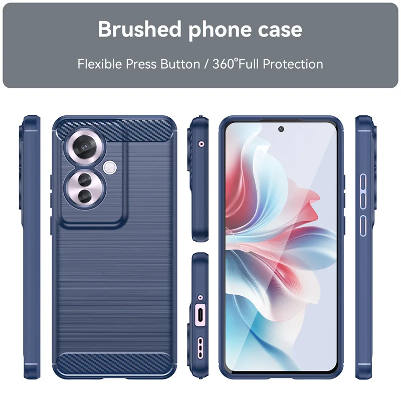 Oppo Reno11 A CPH2603 Case Shockproof Silicone TPU Bumper Soft Back Cover Matte Phone Case for Oppo Reno 11A Reno11A 5G CPH2603