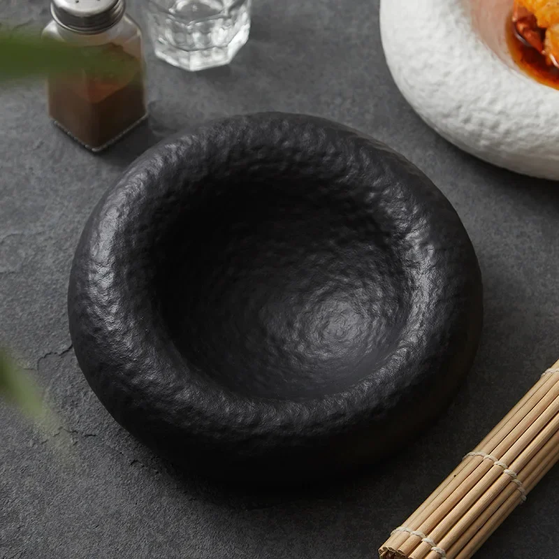 Ceramic double-layer insulation plate Hotel special dessert High-end restaurant tableware Cold dish plate Soup