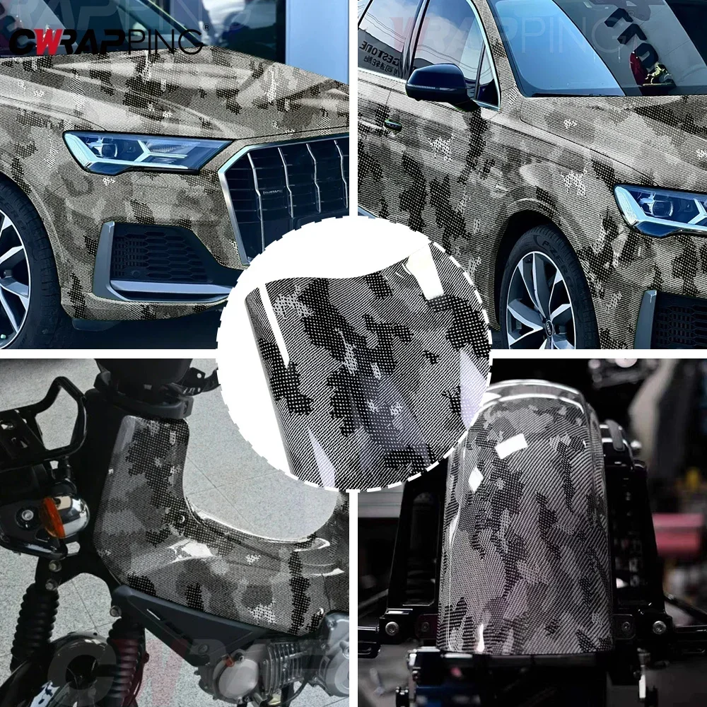 سيارة طبقة رقيقة واقية بيثون نمط فيلم ألياف الكربون ملصقات خالية من الفقاعات اكسسوارات السيارات فيلم مقاوم للماء أفلام ذاتية اللصق #6
