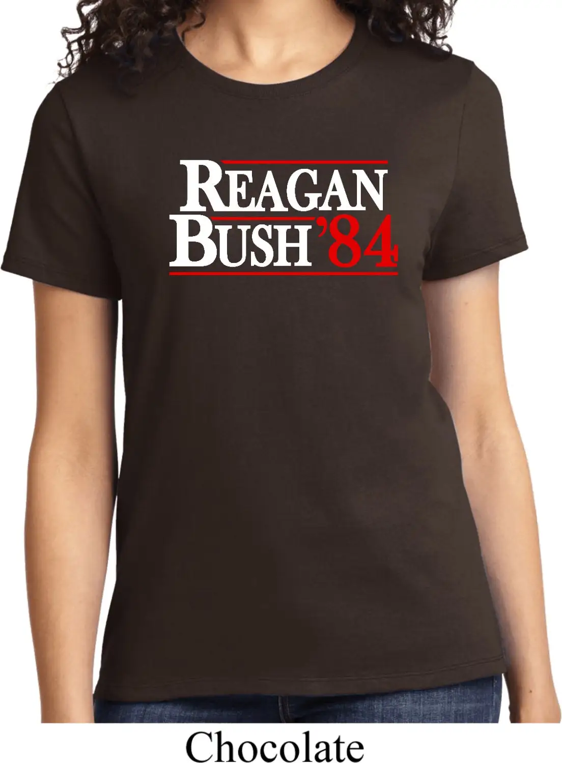 Ladies Reagan Bush 1984 T Shirt Reagan84 Lpc61