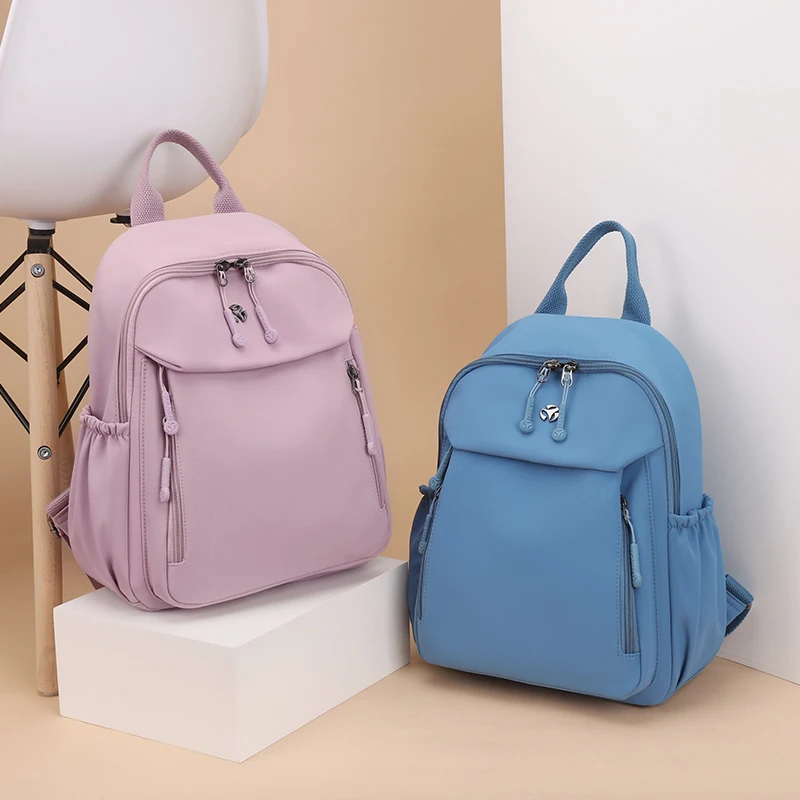 

Fashionable Large Capacity Women's Backpack 2025 New Korean Style Commuter Bag for Work Travel Trendy Nylon Shoulder Bag