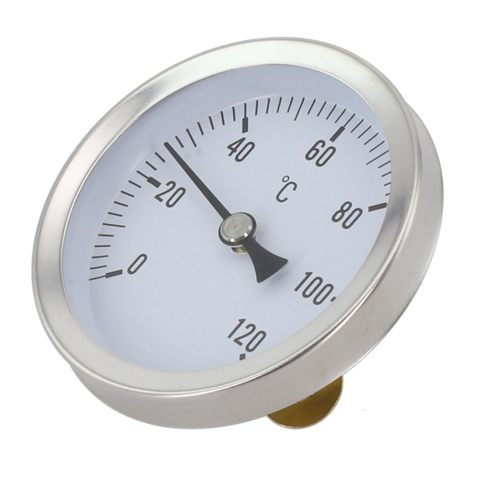 

Нагревательный термометр Биметаллический термометр 63 мм Размер 63 мм Диаметр Осевое заднее соединение Точное измерение температуры